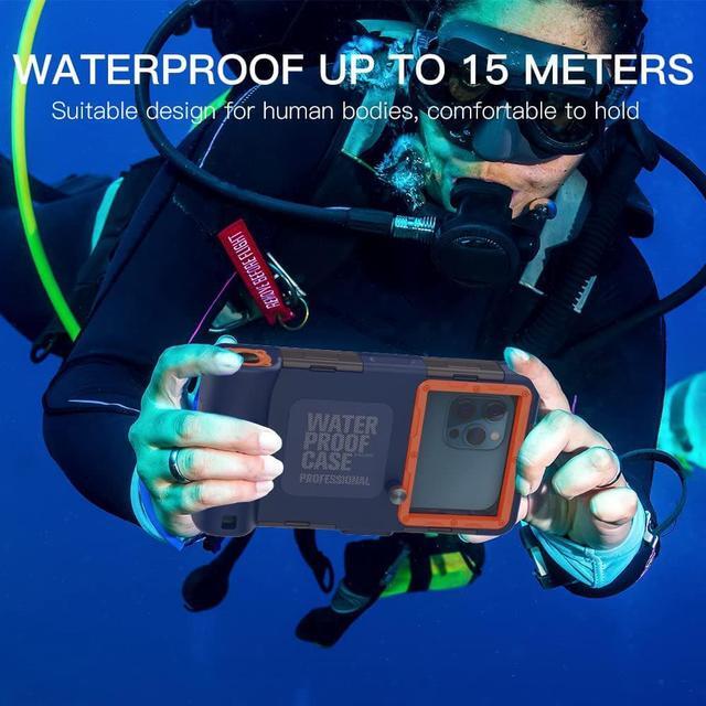 Alt view image 2 of 7 - Diving Phone Case, Underwater Photography Video Housings with Lanyard [50ft/15m], Snorkeling Waterproof Phone Case for iPhone 11/12/13 14 Series Samsung Galaxy S22/S21/S20 LG Motorola Google etc