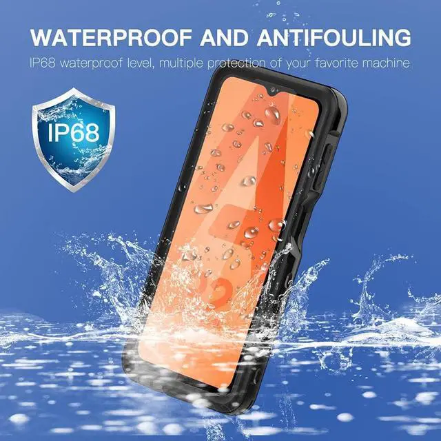 Alt view image 3 of 7 - Samsung Galaxy A32 5G Waterproof Case with Built-in Screen Protector Dustproof Shockproof Drop Proof Case, Rugged Full Body Underwater Protective Cover for Samsung Galaxy A32 5G