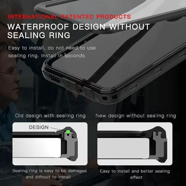 Alt view image 5 of 7 - Samsung Galaxy A32 5G Waterproof Case with Built-in Screen Protector Dustproof Shockproof Drop Proof Case, Rugged Full Body Underwater Protective Cover for Samsung Galaxy A32 5G