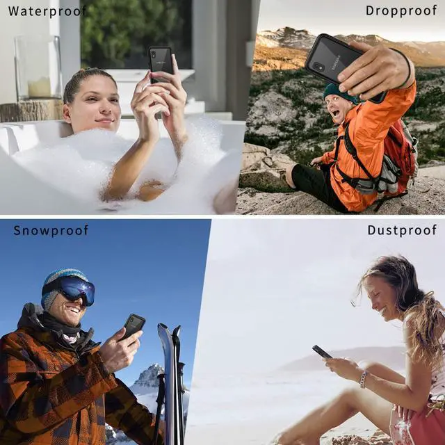 Alt view image 6 of 7 - Samsung Galaxy A10E Case, IP68 Waterproof Dustproof Shockproof Case with Built-in Screen Protector, Full Body Sealed Underwater Protective Cover for Galaxy A10e