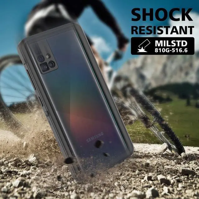 Alt view image 4 of 7 - Samsung Galaxy A51 4G Case, IP68 Waterproof Dustproof Shockproof Case with Built-in Screen Protector Full Body Sealed Underwater Protective Clear Cover for Samsung A51 4G [Not Fit 5G]