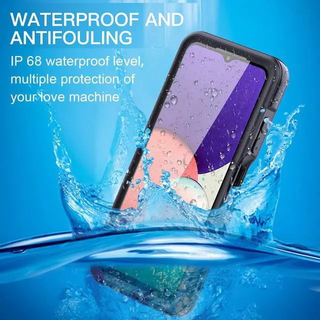 Alt view image 3 of 7 - Samsung Galaxy A22 5G 6.6 inch Case, IP68 Waterproof Dustproof Shockproof Case with Built-in Screen Protector Full Body Sealed Underwater Protective Clear Cover for Samsung A22 5G [Not Fit 4G]