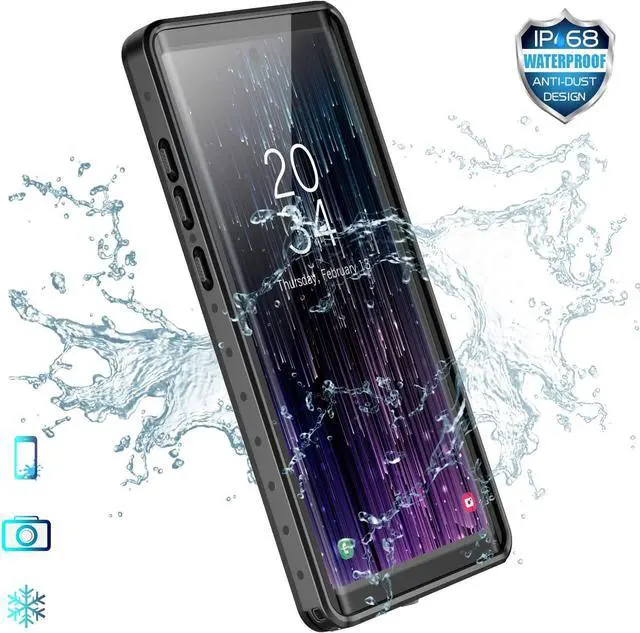 Alt view image 2 of 7 - For Samsung Galaxy Note 10+ Plus Waterproof Case, Built-in Screen Protector Fingerprint Unlock with Film, Shockproof Full Body Cover Waterproof Case for Samsung Galaxy Note 10+ Plus 5G 6.8 inch 2019