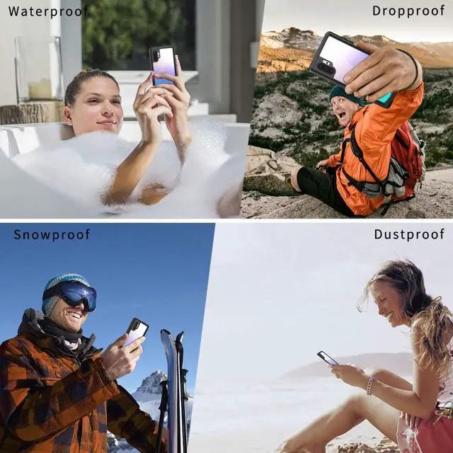 Alt view image 6 of 7 - Galaxy Note 10 Waterproof Case, Dustproof Shockproof Case with Built-in Screen Protector, Full Body Protective Cover for Samsung Galaxy Note 10 6.3 inch 2019