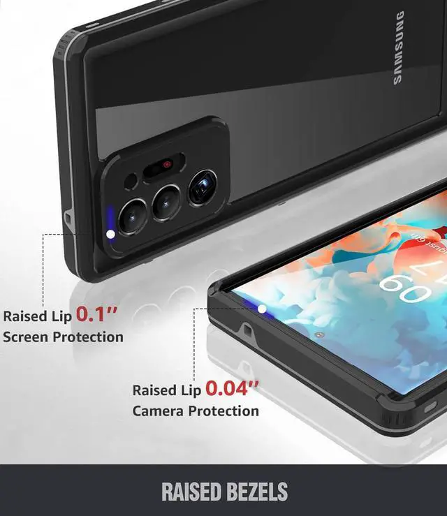 Alt view image 4 of 7 - For Samsung Galaxy Note 20 Ultra Case, Waterproof Shockproof Phone Case with Screen Protector for Samsung Note 20 Ultra 5G 6.9 inch