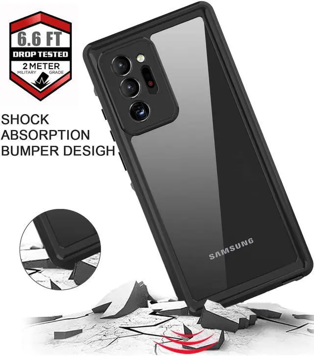 Alt view image 3 of 7 - For Samsung Galaxy Note 20 Ultra Case, Waterproof Shockproof Phone Case with Screen Protector for Samsung Note 20 Ultra 5G 6.9 inch