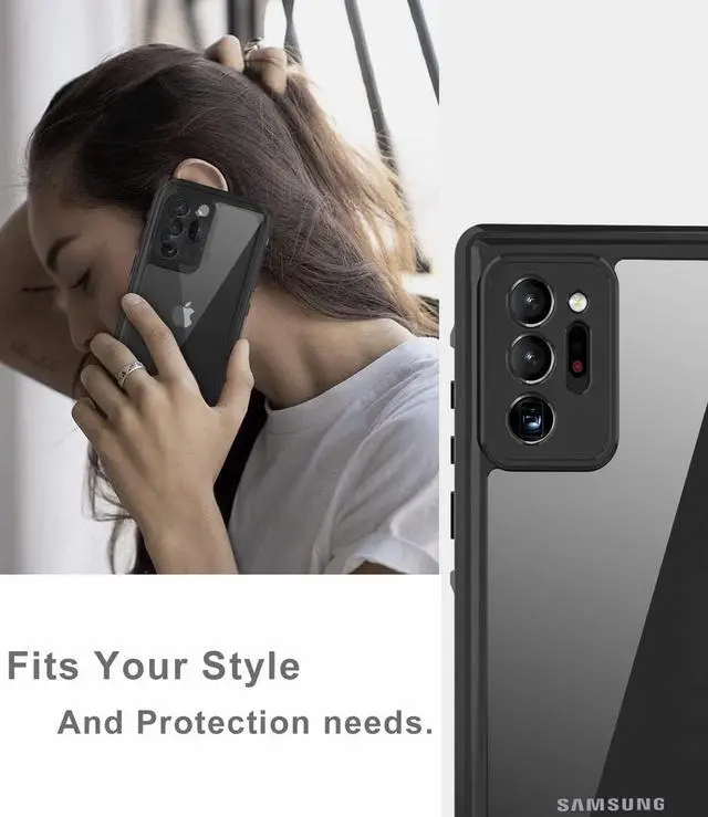 Alt view image 7 of 7 - For Samsung Galaxy Note 20 Ultra Case, Waterproof Shockproof Phone Case with Screen Protector for Samsung Note 20 Ultra 5G 6.9 inch