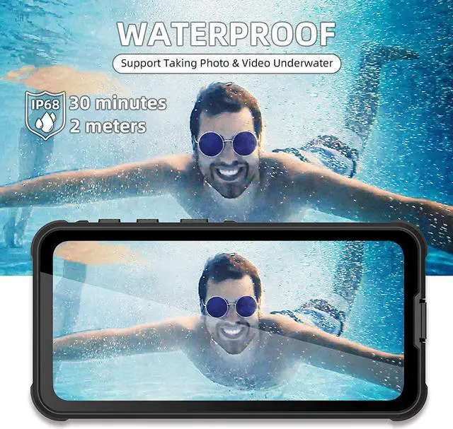 Alt view image 2 of 7 - Compatible with Samsung Galaxy S21 5G 6.2 inch Case with Screen Protector,IP68 Waterproof Shockproof Full Body Heavy Duty Protective Cover
