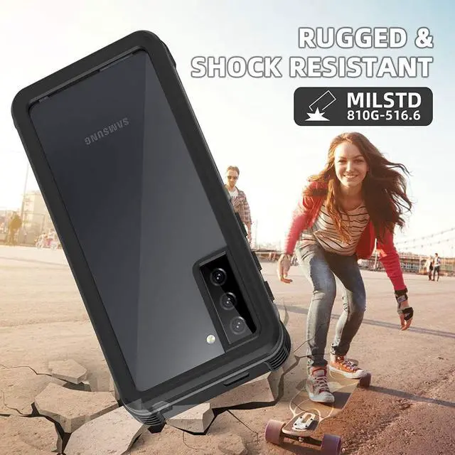 Alt view image 4 of 7 - Compatible with Samsung Galaxy S21 5G 6.2 inch Case with Screen Protector,IP68 Waterproof Shockproof Full Body Heavy Duty Protective Cover