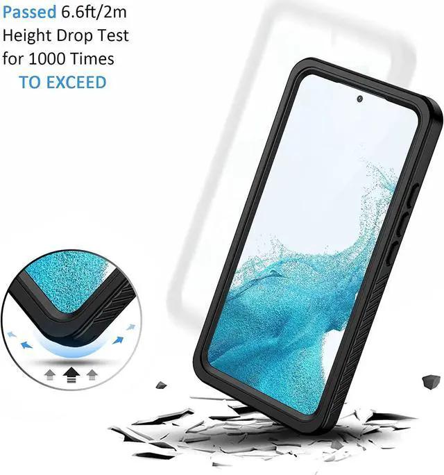 Alt view image 4 of 7 - Samsung Galaxy S22 Case, IP68 Waterproof Dustproof Shockproof Case with Built-in Screen Protector, Heavy Duty Full Body Protective Cover for Galaxy S22 5G 6.1 Inch