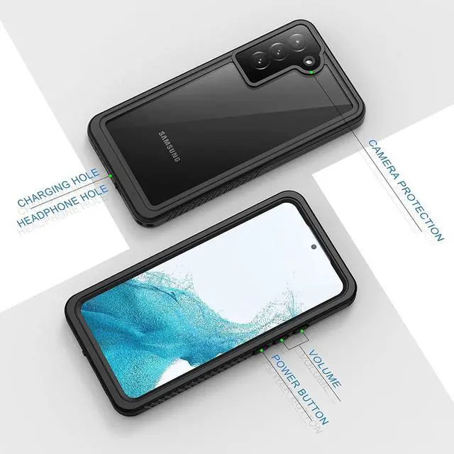 Alt view image 5 of 7 - Samsung Galaxy S22 Case, IP68 Waterproof Dustproof Shockproof Case with Built-in Screen Protector, Heavy Duty Full Body Protective Cover for Galaxy S22 5G 6.1 Inch