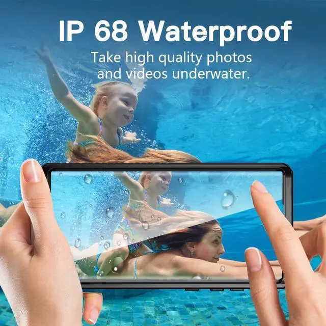 Alt view image 4 of 7 - For Samsung Galaxy S22 Ultra Waterproof Case, Built-in Screen Protector Full Protection Heavy Duty Shockproof Cover Anti-Scratched Rugged Case for Galaxy S22 Ultra 5G 6.8 inch 2022