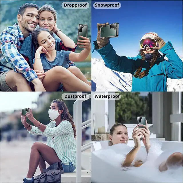 Alt view image 7 of 7 - For Samsung Galaxy S22 Plus Case Waterproof, Built-in Screen Protector 360° Full Body Protective IP68 Underwater Dustproof Shockproof Cover for Galaxy S22 Plus 5G 6.6 inch