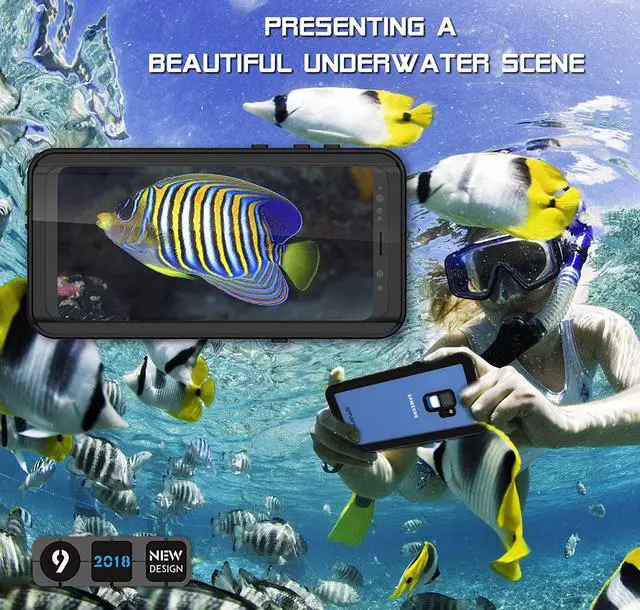 Alt view image 6 of 7 - Galaxy S9 Waterproof Case, Waterproof Shockproof Dustproof Dirtproof Full Body Case Built in Screen Protector with Touch ID for Samsung Galaxy S9 5.8 inch