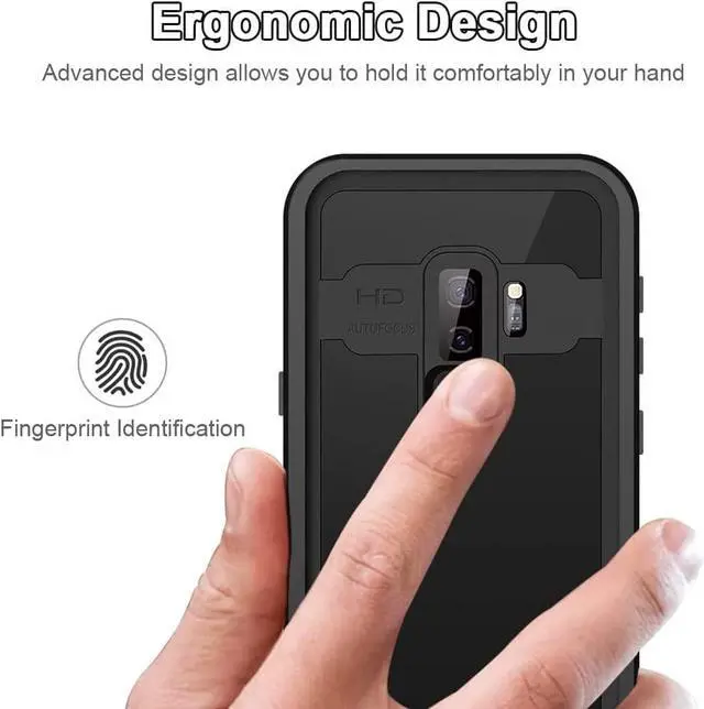 Alt view image 5 of 7 - For Samsung Galaxy S9 Plus Waterproof Case, IP68 Underwater Shockproof Full-Body Protective Cover with Built-in Screen Protector for Galaxy S9 Plus 6.2 inches
