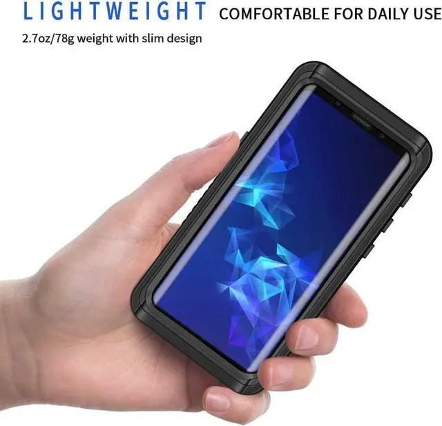 Alt view image 7 of 7 - Samsung Galaxy S9+ Plus Case, IP68 Waterproof Dustproof Shockproof Case with Built-in Screen Protector, Full Body Sealed Underwater Protective Clear Cover for Samsung S9 Plus 6.2 inch