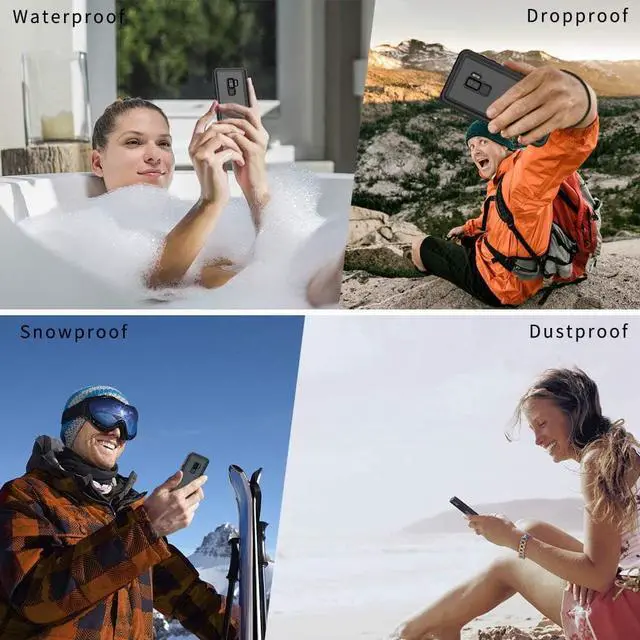 Alt view image 6 of 7 - Samsung Galaxy S9+ Plus Case, IP68 Waterproof Dustproof Shockproof Case with Built-in Screen Protector, Full Body Sealed Underwater Protective Clear Cover for Samsung S9 Plus 6.2 inch