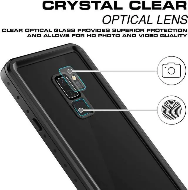 Alt view image 5 of 7 - For Samsung Galaxy S9 Plus Waterproof Case, IP68 Underwater Shockproof Full-Body Protective Cover with Built-in Screen Protector for Galaxy S9 Plus 6.2 inches