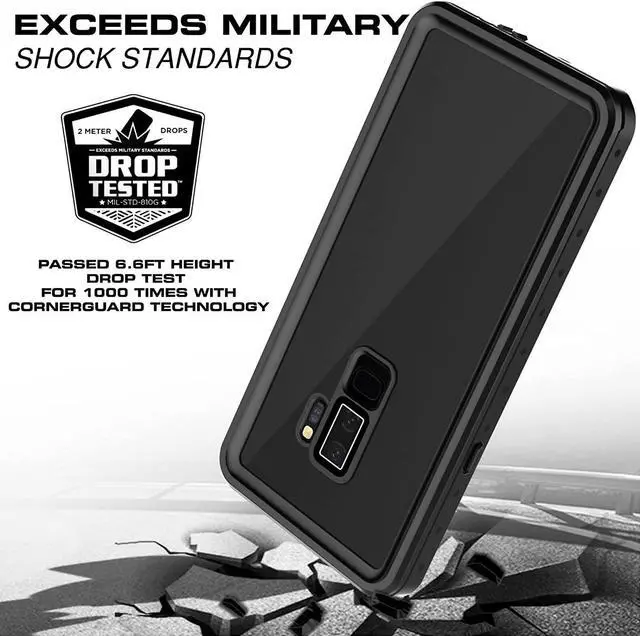 Alt view image 4 of 7 - For Samsung Galaxy S9 Plus Waterproof Case, IP68 Underwater Shockproof Full-Body Protective Cover with Built-in Screen Protector for Galaxy S9 Plus 6.2 inches