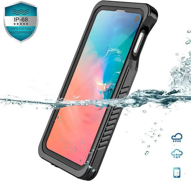 Alt view image 5 of 7 - For Samsung Galaxy S10E Waterproof Case, Underwater Snowproof Dirtproof Shockproof Full Body Cover Waterproof Case for Samsung Galaxy S10E 5.8 inch