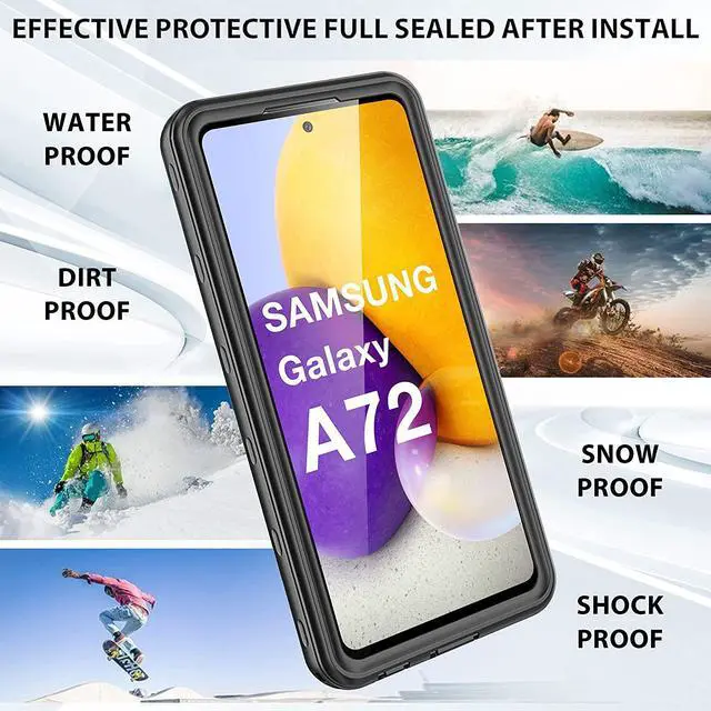Alt view image 5 of 7 - For Samsung Galaxy A72 4G Waterproof Case,IP68 Waterproof Full Body Underwater Case Built-in Screen Protector,Heavy Duty Shockproof Protective Cover for Galaxy A72 4G (Not Fit for 5G)