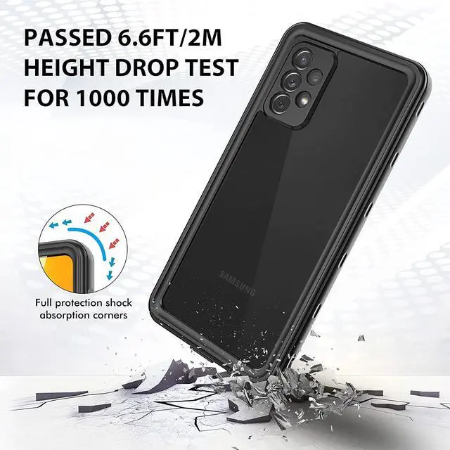 Alt view image 3 of 7 - For Samsung Galaxy A72 4G Waterproof Case,IP68 Waterproof Full Body Underwater Case Built-in Screen Protector,Heavy Duty Shockproof Protective Cover for Galaxy A72 4G (Not Fit for 5G)