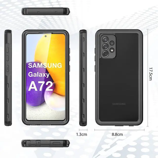 Alt view image 7 of 7 - For Samsung Galaxy A72 4G Waterproof Case,IP68 Waterproof Full Body Underwater Case Built-in Screen Protector,Heavy Duty Shockproof Protective Cover for Galaxy A72 4G (Not Fit for 5G)