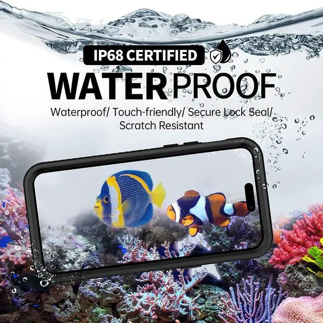 Alt view image 2 of 7 - For Apple iPhone 14 Pro Max Waterproof Case with Built-in Screen Protector IP68 Shockproof Protective Cover For iPhone 14 Pro Max 6.7 inch