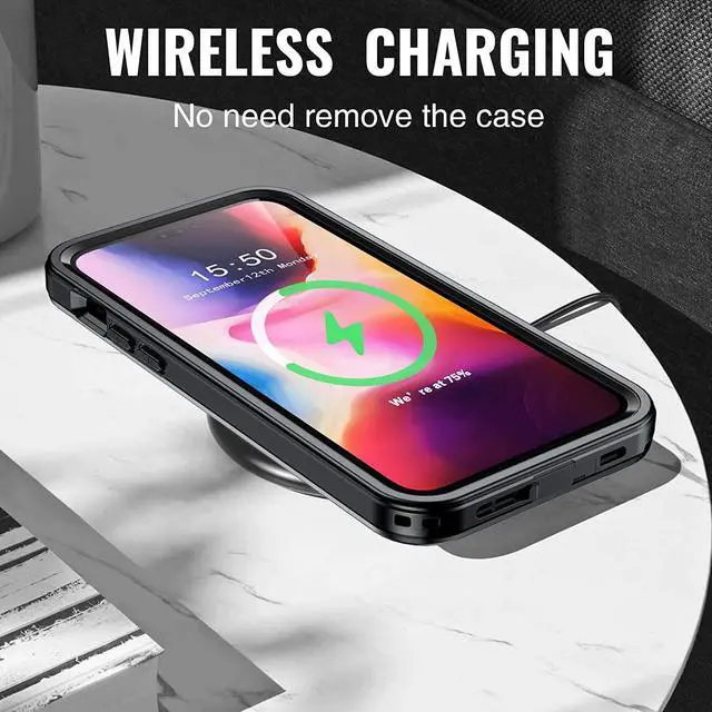 Alt view image 6 of 7 - Compatible with iPhone 14 Pro Max Waterproof Case, Built-in Screen Full-Body Protector, IP68 Waterproof Shockproof Cover for iPhone 14 Pro Max 6.7 inch
