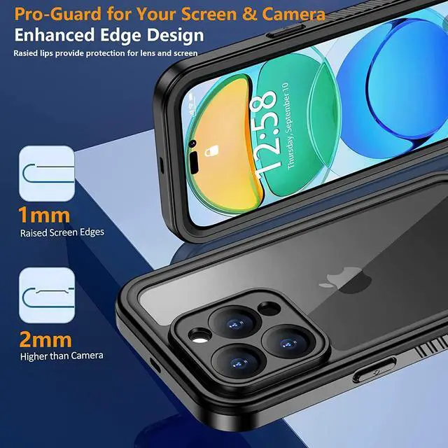 Alt view image 5 of 7 - For iPhone 14 Pro Case Waterproof, Shockproof Bumper Cover with Built-in Screen Protector,Dustproof Anti-Scratch Anti-Stain Phone Case for iPhone 14 Pro 5G 6.1 inch