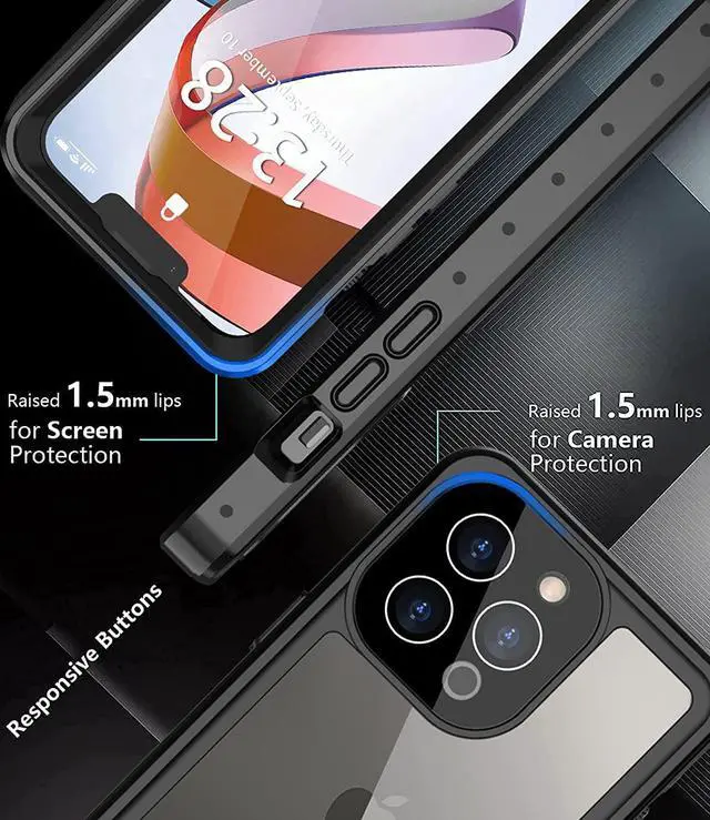 Alt view image 6 of 7 - For iPhone 13 Pro max Case Waterproof Dropproof, Built in Screen Protector & Camera Lens Protection, Full Body Heavy Duty Shockproof Durable Phone Cover for iPhone 13 Pro max 5G 6.7 inch 2021