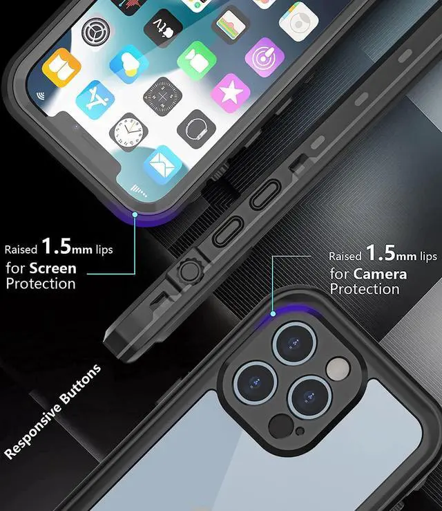 Alt view image 5 of 7 - For iPhone 13 Pro Case Waterproof Shockproof with Screen Protector Full Body Protector Dustproof Dirtproof Heavy Duty Phone Case for iPhone 13 Pro 6.1inch