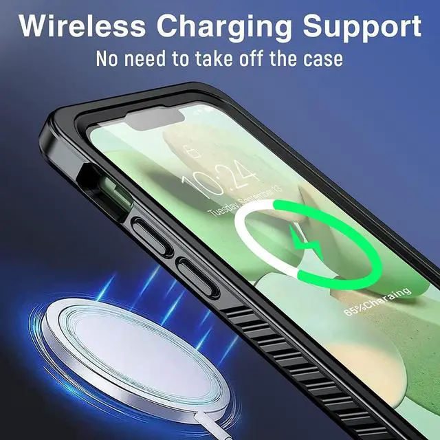 Alt view image 5 of 7 - iPhone 13 Mini Case Waterproof, iPhone 13 Mini Shockproof Cover with Built-in Screen Protector Full Body Heavy Duty Anti-Scratch Phone Case for iPhone 13 Mini 5G 5.4 inch
