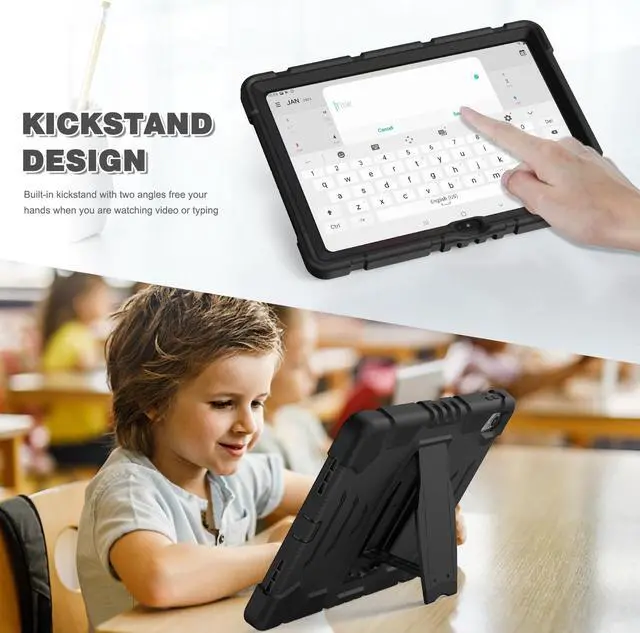 Alt view image 3 of 7 - Case for iPad 10th Generation 10.9 inch 2022, Heavy Duty Multi-Angle Viewing Shockproof Rugged Protective Cover with Built-in Stand for iPad 10th Gen 10.9'' 2022
