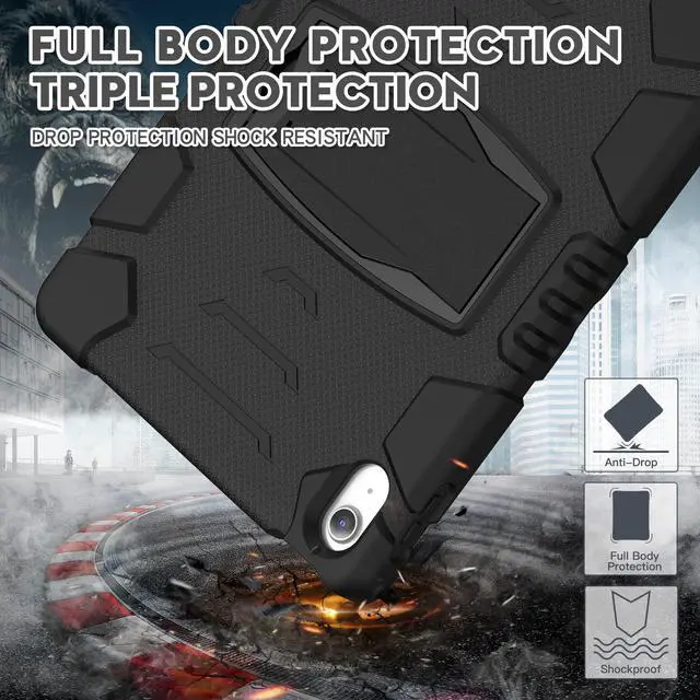 Alt view image 2 of 7 - Case for iPad 10th Generation 10.9 inch 2022, Heavy Duty Multi-Angle Viewing Shockproof Rugged Protective Cover with Built-in Stand for iPad 10th Gen 10.9'' 2022