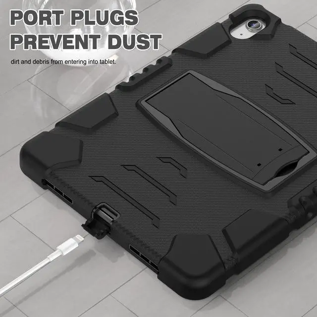 Alt view image 6 of 7 - Case for iPad 10th Generation 10.9 inch 2022, Heavy Duty Multi-Angle Viewing Shockproof Rugged Protective Cover with Built-in Stand for iPad 10th Gen 10.9'' 2022
