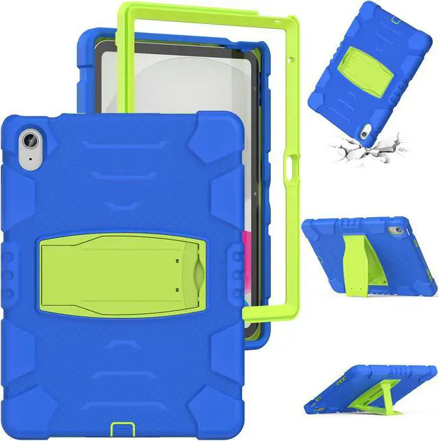 Main image of Case for iPad 10th Generation 10.9 inch 2022, Heavy Duty Multi-Angle Viewing Shockproof Rugged Protective Cover with Built-in Stand for iPad 10th Gen 10.9'' 2022 Blue