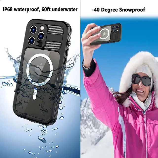 Alt view image 5 of 7 - For iPhone 14 Pro Max Waterproof Case with Built-in Screen Protector Dustproof Shockproof Drop Proof Case, Rugged Full Body Underwater Protective Cover for iPhone 14 Pro Max 6.7 inch