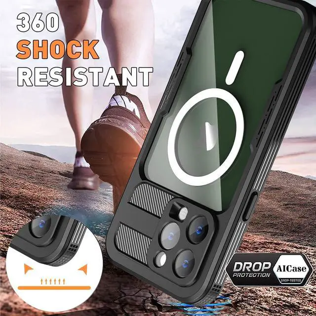 Alt view image 6 of 7 - For iPhone 14 Pro 6.1 inch Waterproof Case with Built-in Screen Protector Dustproof Shockproof Drop Proof Case, Rugged Full Body Underwater Protective Cover for iPhone 14 Pro 6.1"