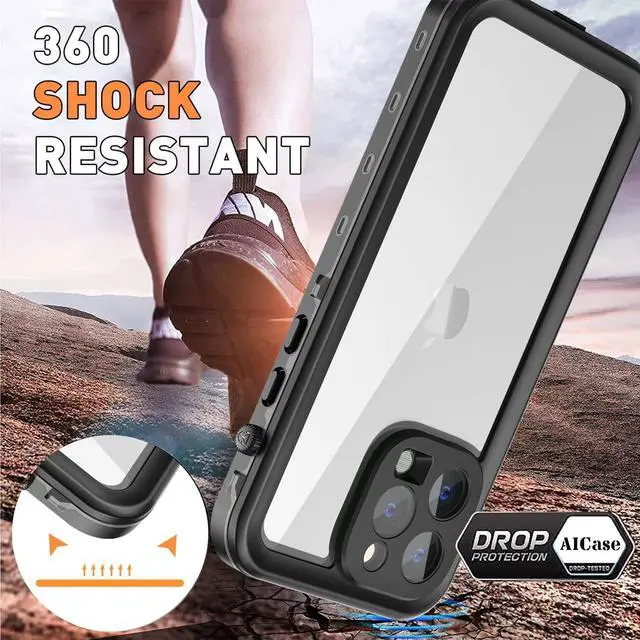 Alt view image 5 of 7 - For iPhone 14 Pro 6.1 inch Case Waterproof, Compatible with Magsafe Magnetic Protective iPhone 14 Pro Phone Case, Water Proof Mag Safe Magnet Shockproof Cover Full Body Clear with Screen Protector