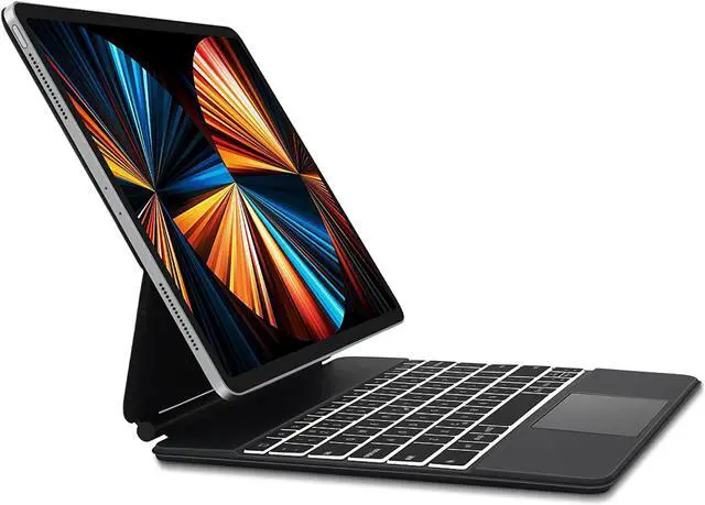 Alt view image 7 of 7 - Magic Keyboard for iPad Pro 12.9 2022 6th Gen / 2021 5th Gen / 2020 4th Gen / 2018 3rd Gen - Backlit Trackpad Keyboard Magnetic Folio Smart Stand Cover for iPad Pro 12.9" 6th & 5th & 4th & 3rd Gen