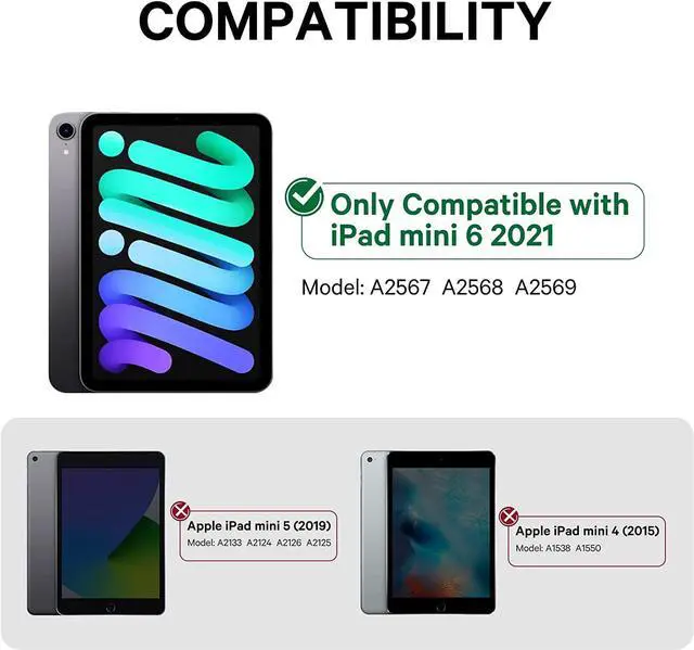 Alt view image 2 of 7 - iPad Mini 6 Case with Keyboard, 7 Color Backlit, 360° Rotate, Sensitive Touchpad, Type-C Rechargeable, Wireless keyboard Case for iPad Mini 6th Generation 8.3 inch 2021