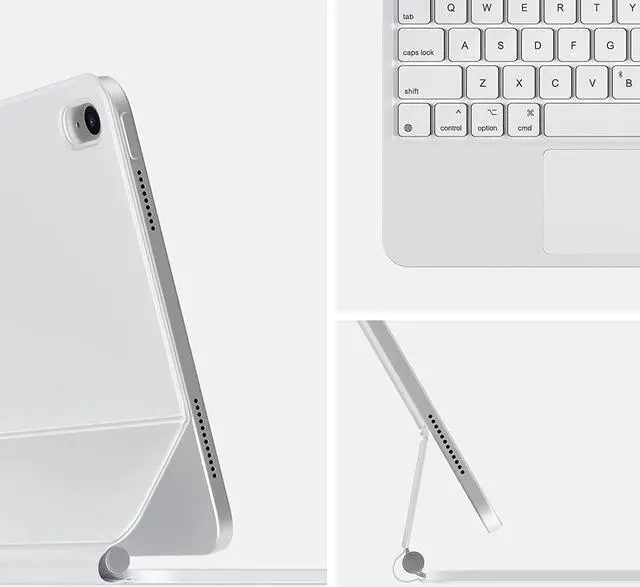 Alt view image 5 of 7 - Magnetic Floating Keyboard Case for iPad 10th Generation 10.9 inch 2022, Slim Wireless Bluetooth Keyboard Cover with Multi-Touch Trackpad, Backlight for Apple iPad 10 Gen 10.9" 2022 White