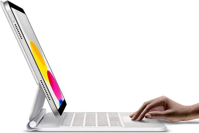 Alt view image 4 of 7 - Magnetic Floating Keyboard Case for iPad 10th Generation 10.9 inch 2022, Slim Wireless Bluetooth Keyboard Cover with Multi-Touch Trackpad, Backlight for Apple iPad 10 Gen 10.9" 2022 White