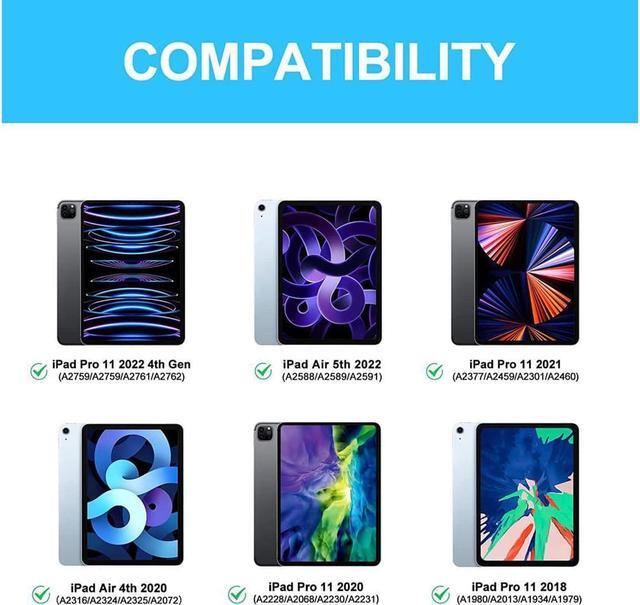 Alt view image 2 of 7 - Magic Keyboard Case for iPad Air 5th 4th Generation 2022 2020, iPad Pro 11 inch 2022 2021 2020 2018, Wireless Backlit Keyboard with Smart Trackpad for iPad Air 5th 4th Gen, iPad Pro 11 4th 3rd 2nd 1st