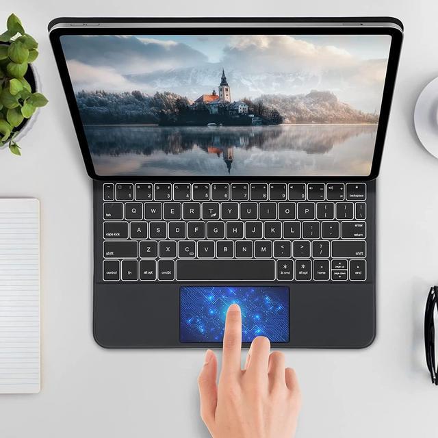 Alt view image 5 of 7 - Magic Keyboard Case for iPad Air 5th 4th Generation 2022 2020, iPad Pro 11 inch 2022 2021 2020 2018, Wireless Backlit Keyboard with Smart Trackpad for iPad Air 5th 4th Gen, iPad Pro 11 4th 3rd 2nd 1st