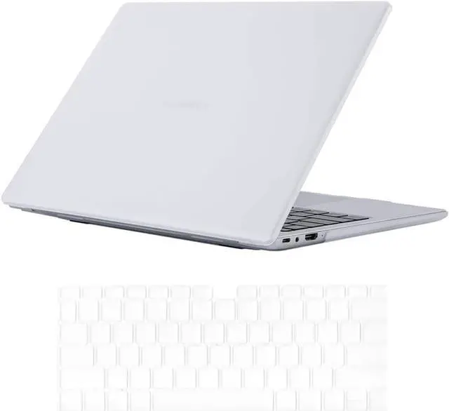 Main image of Protective Case for 14 inch Huawei MateBook 2019 2020 / Matebook 14 AMD 2020 2021 Hard Shell Laptop Cover with Silicone Keyboard Cover Skin Transparent