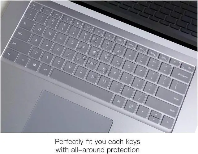 Alt view image 6 of 7 - Slim Case for 13.5 inch Microsoft Surface Laptop 5 / 4 / 3 / 2 with Alcantara Palm Rest, Matte Protective Case Hard Shell Laptop Cover with Transparent Keyboard Cover Skin Matte Transparent