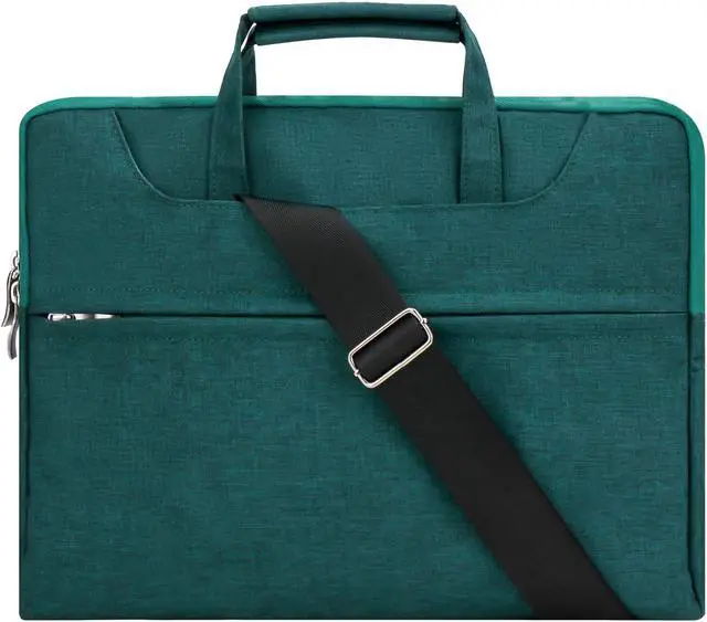 Main image of Universal 11 12 inch Laptop Bag, Computer Bag, Water Resistant Laptop Briefcase, Laptop Case Sleeve with Shoulder Strap for MacBook Acer Lenovo HP Dell Samsung Dark Green