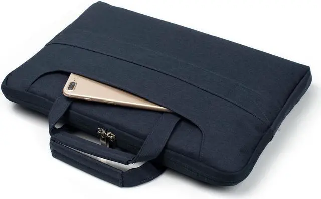 Alt view image 2 of 5 - Universal 11 12 inch Laptop Bag, Computer Bag, Water Resistant Laptop Briefcase, Laptop Case Sleeve with Shoulder Strap for MacBook Acer Lenovo HP Dell Samsung Navy Blue